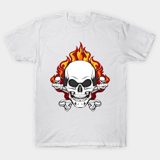 Skull in Flame T-Shirt